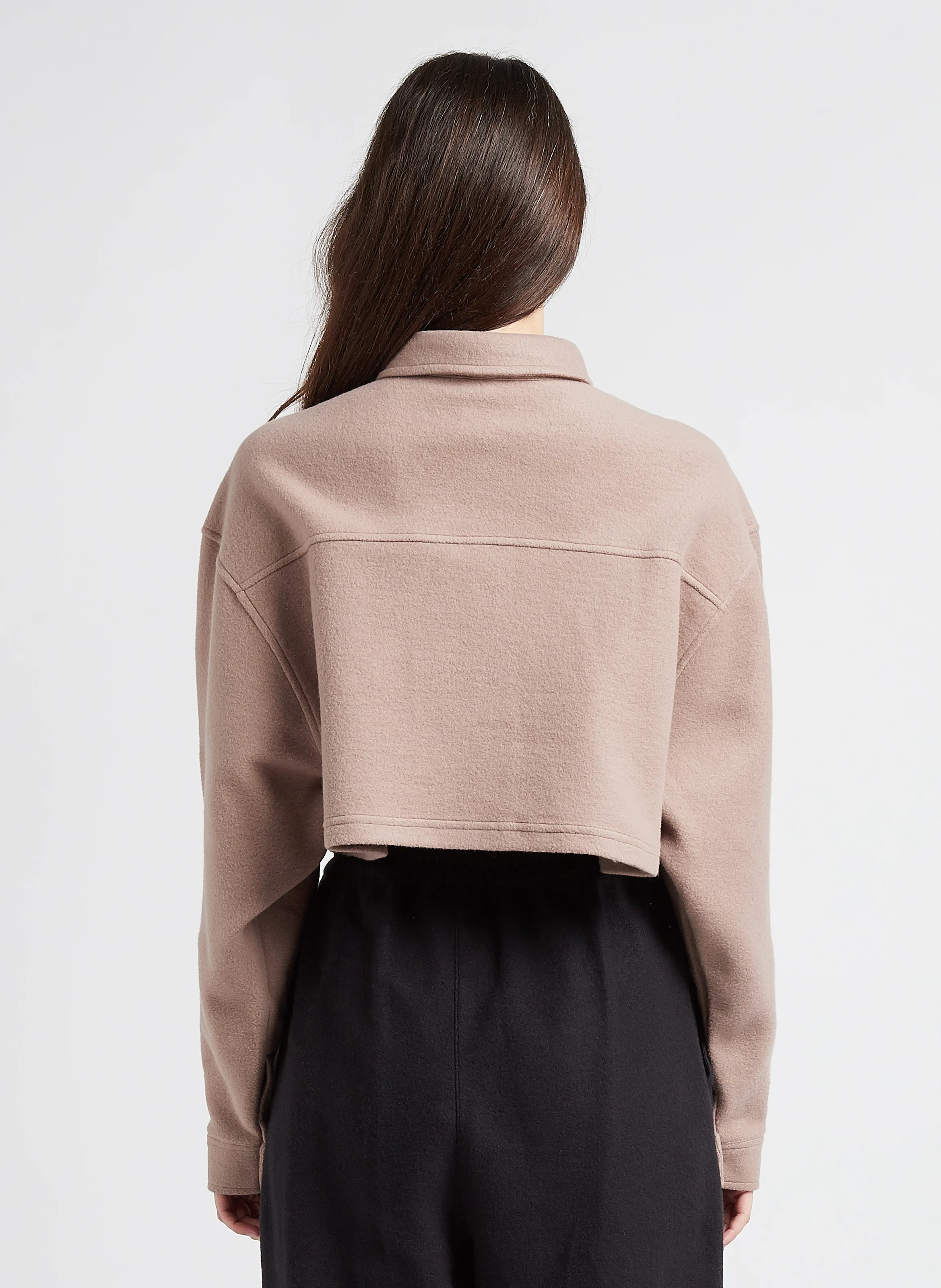 CL WDE - Gilet court col classique en molleton | Beige
