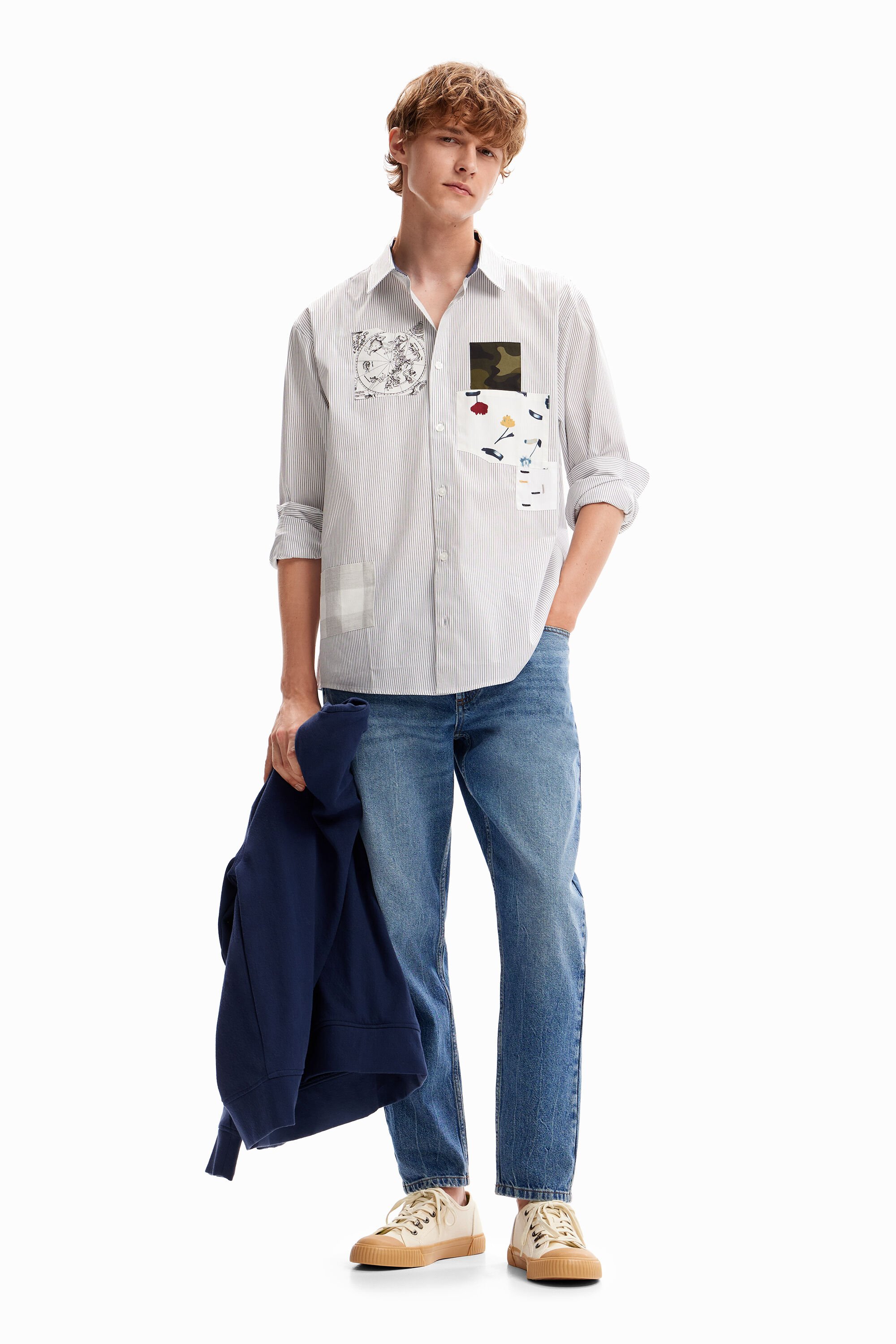 Chemise popeline patchwork