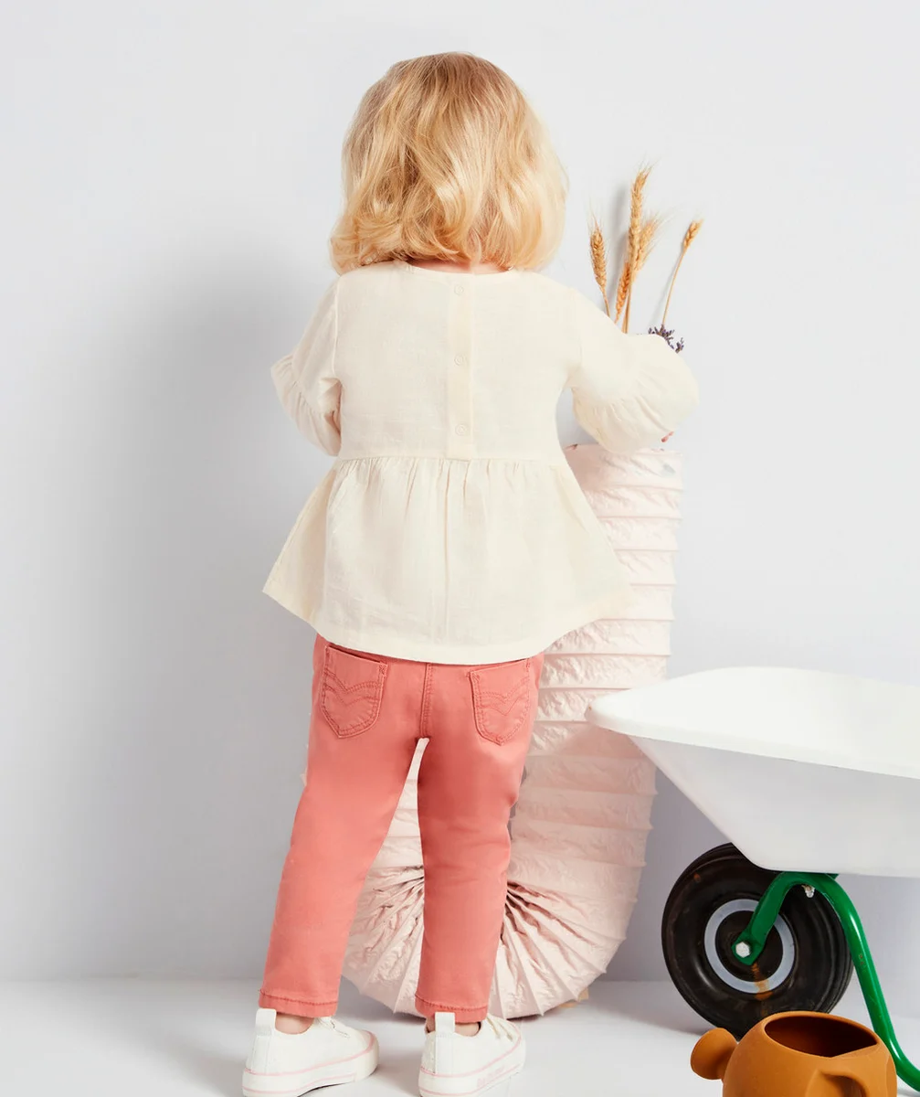 PANTALON TREGGING BÉBÉ FILLE ROSE