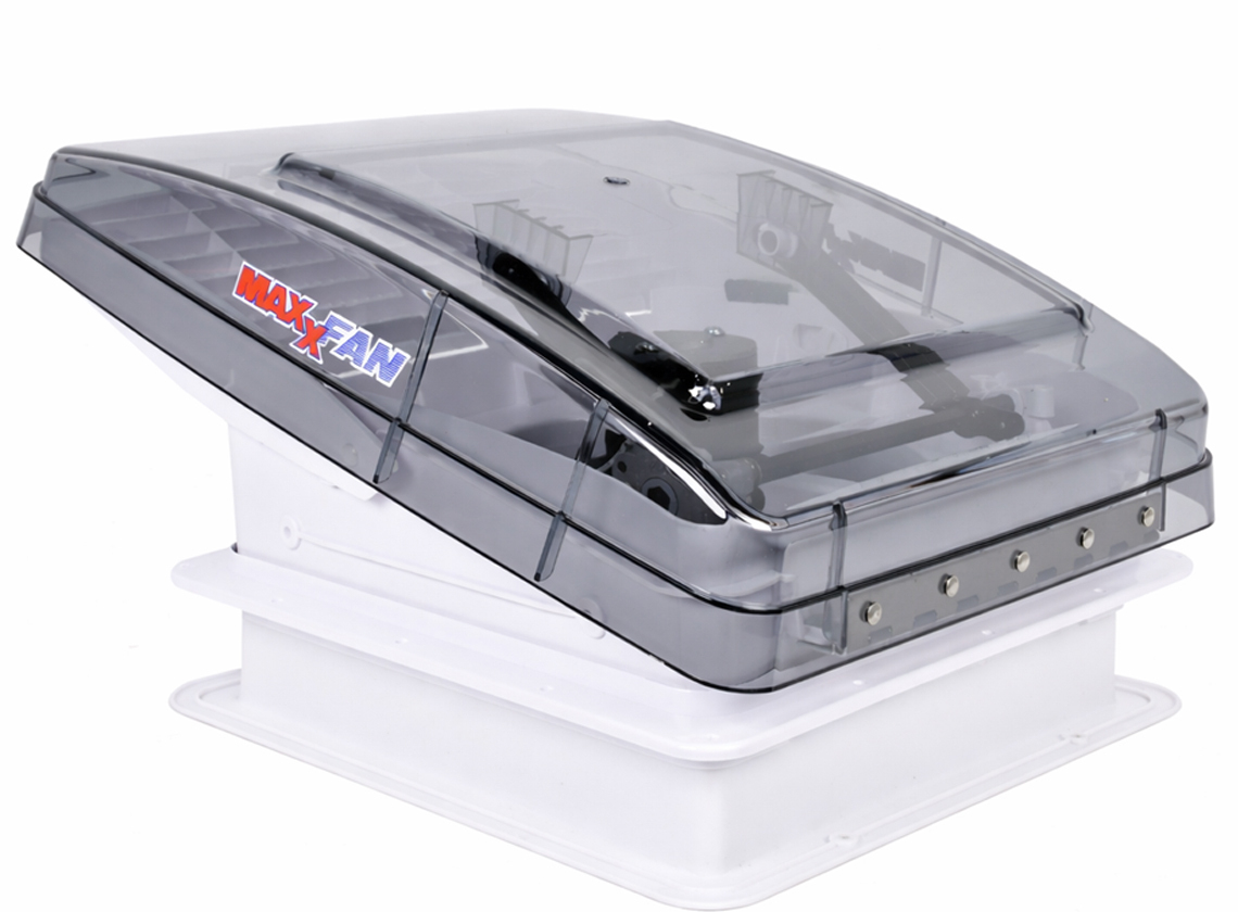 Maxxfan Deluxe Compact 28 x 28 dakluik met ventilator - transparent