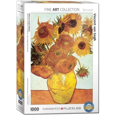 Eurographics Zwölf Sonnenblumen in einer Vase von van Gogh, 1000 Teile