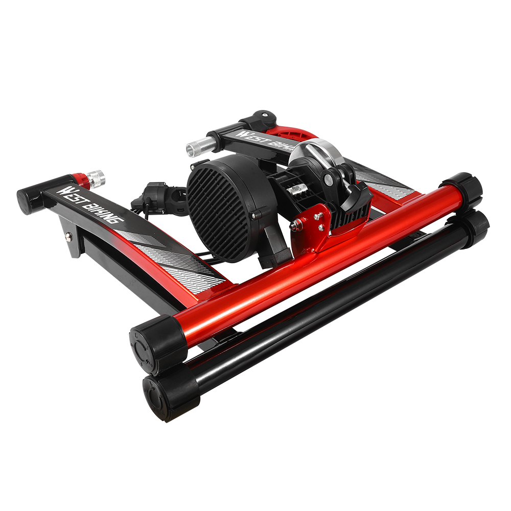 Fahrrad Rollentrainer Velo Ständer Bike Home Trainer mit 6-fachem Widerstand - Schwarz / Rot