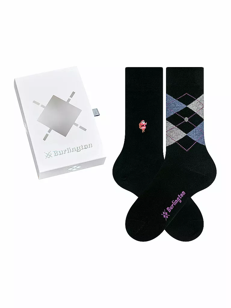 BURLINGTON Damen Socken Geschenkebox 2er Pkg 36-41 EVERYDAY X-MAS BOX sortiment schwarz