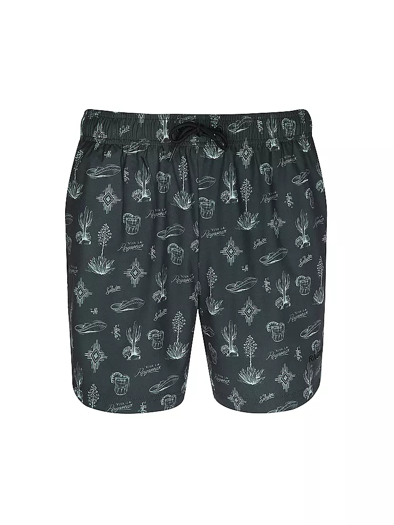 RAGWEAR Badeshorts STANNIS PRINT dunkelgrün