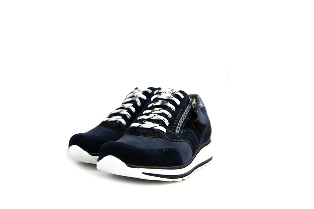 Durea Sneaker Marine Zwart H-leest