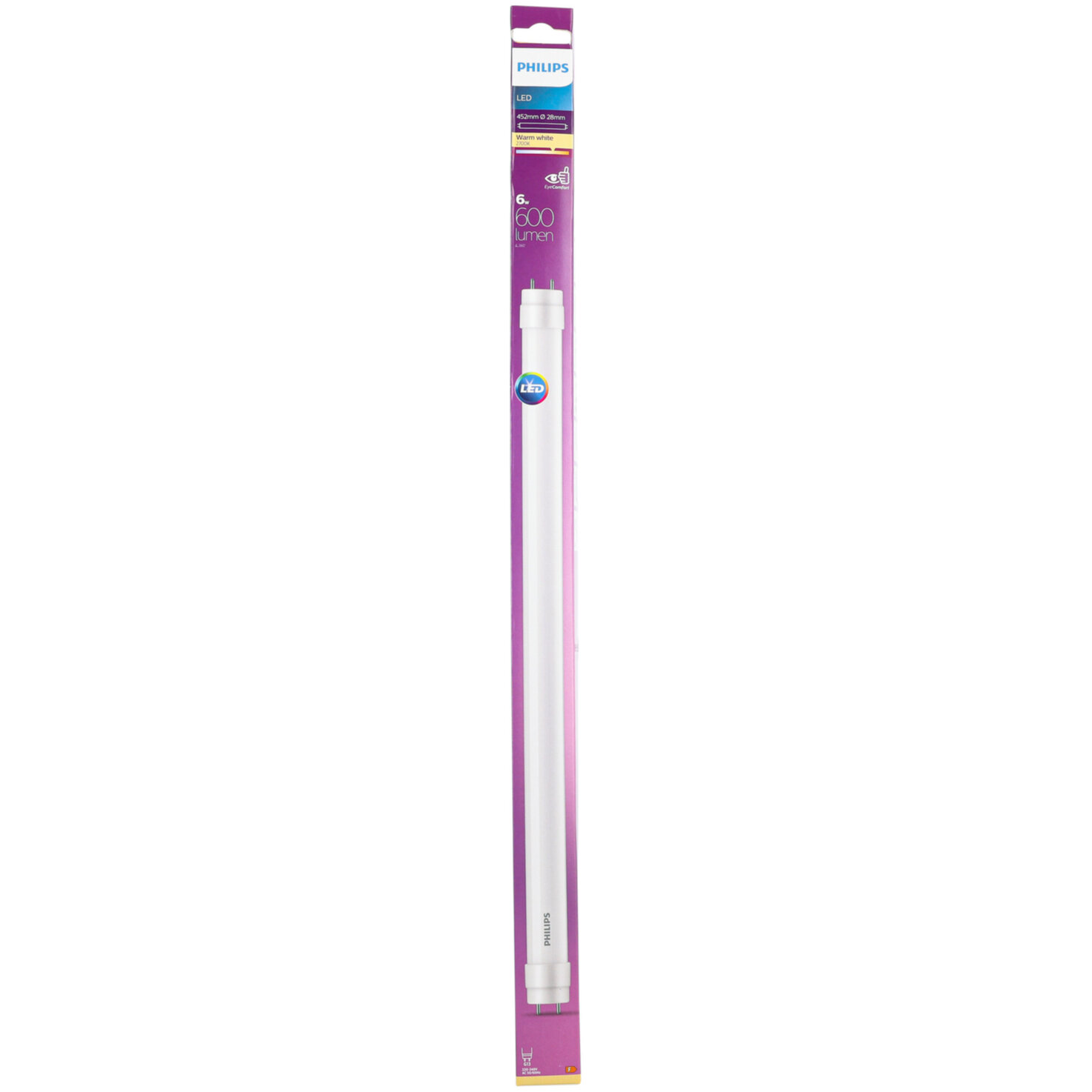 Philips LED-Röhre 6W G13 600 Lumen warmweiss (2700K) 450mm