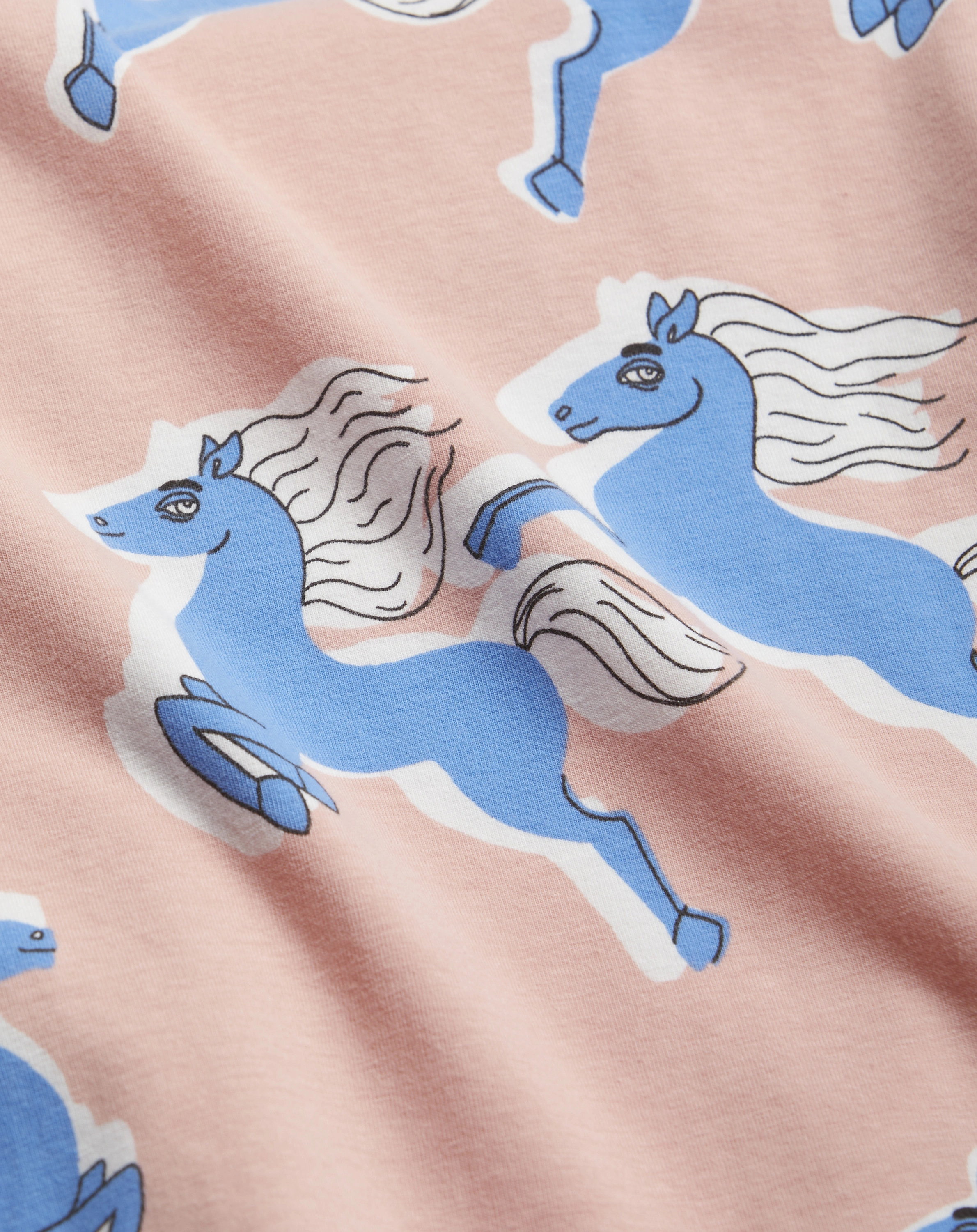 Langarmshirt HORSES AOP in pink