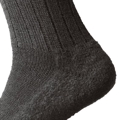 Wollsocke mit Walkfilzsohle, Anthrazit