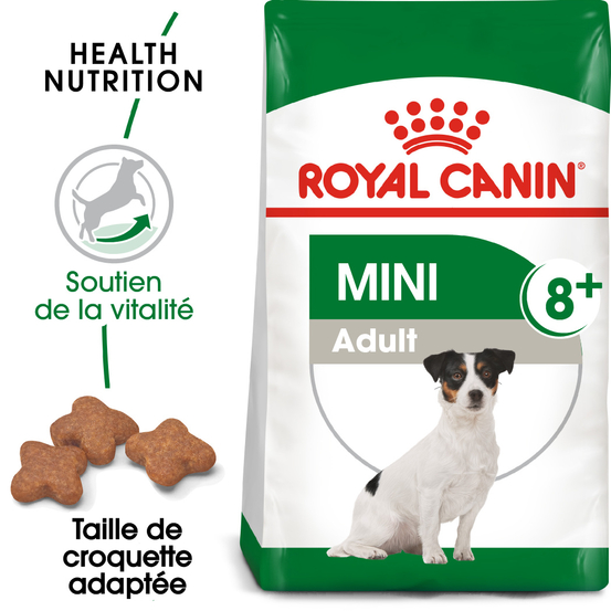Croquettes chien de petite taille de +8ans Mini Adult 8+ 2kg
