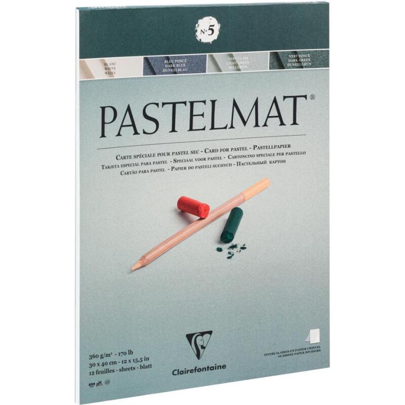 Pastelmat bloc collé 12F 30x40cm 360g