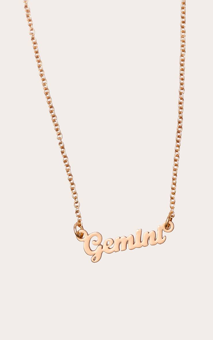Doré Collier Zodiaque Gémeaux