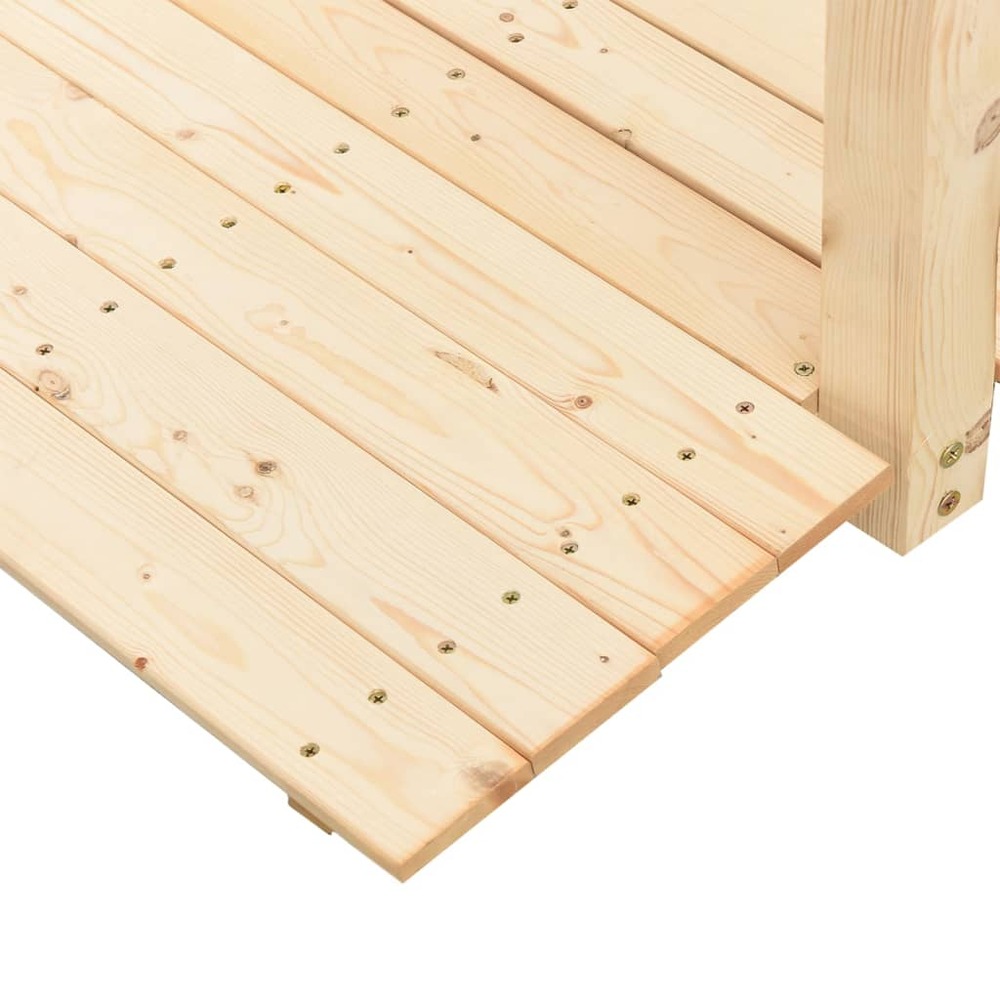 Pont de jardin avec garde-corps 150x67x56cm bois massif épicéa
