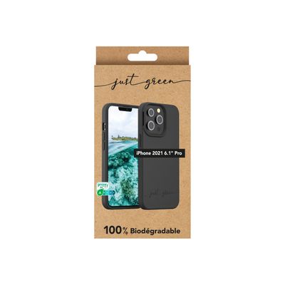 Just Green - coque de protection pour Iphone 13 Pro - noir