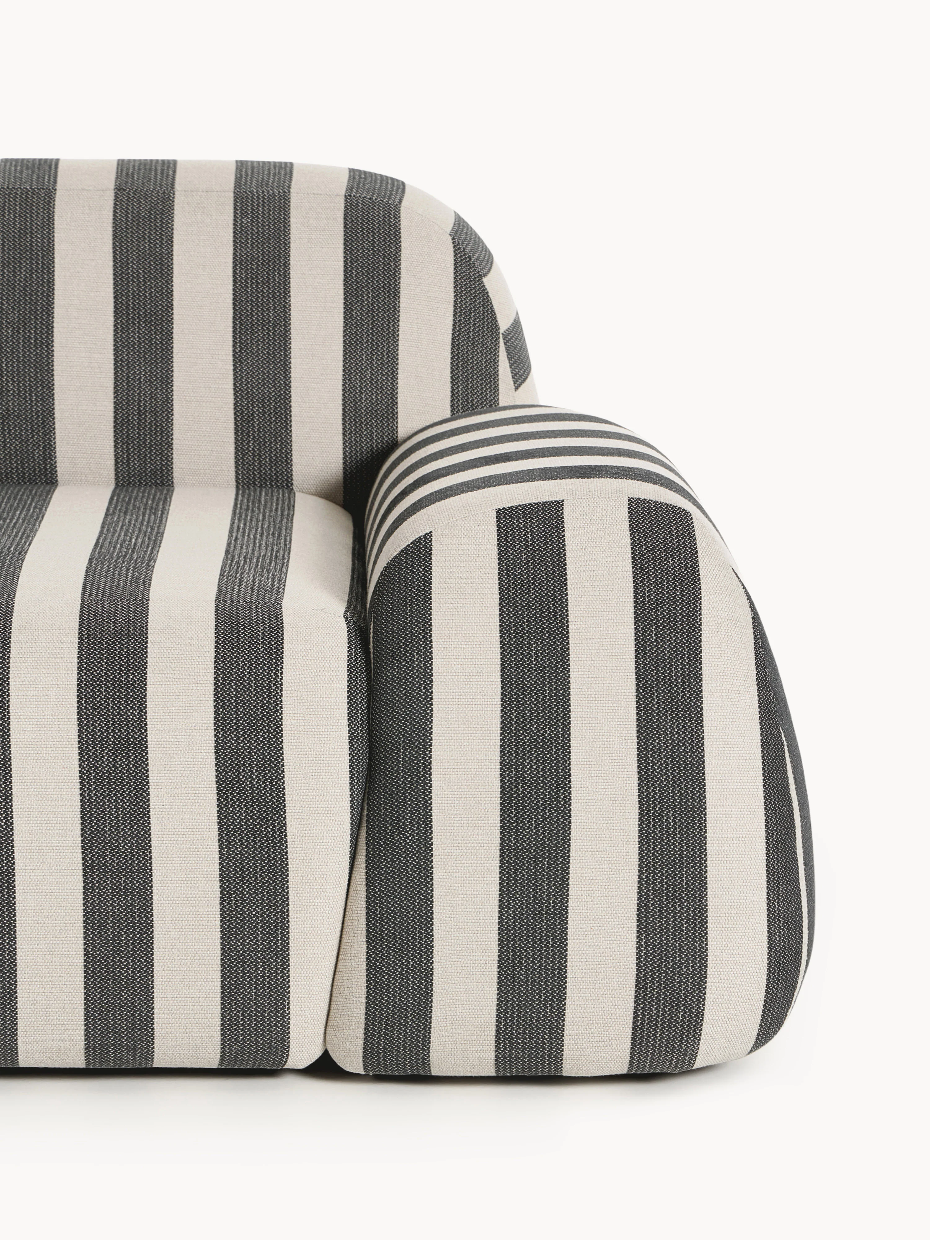 Gestreepte bank Wolke (2-zits) met chaise longue