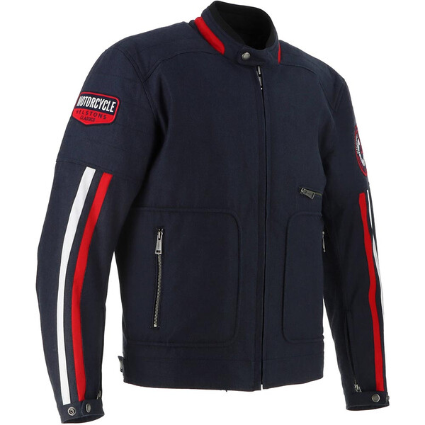 Helstons - Blouson Vulcan Tissu Technique Bleu / Rouge / Blanc