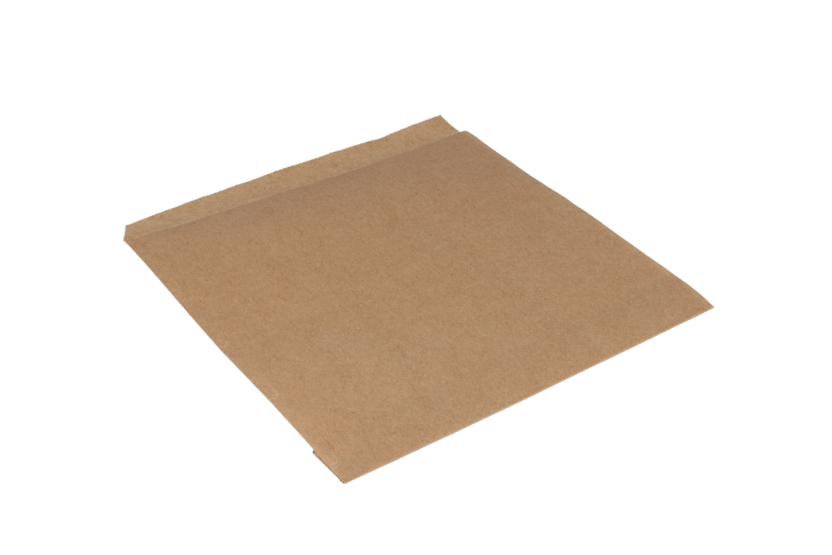 Hamburger zakje 17x18cm kraft vetvrij papier BIO