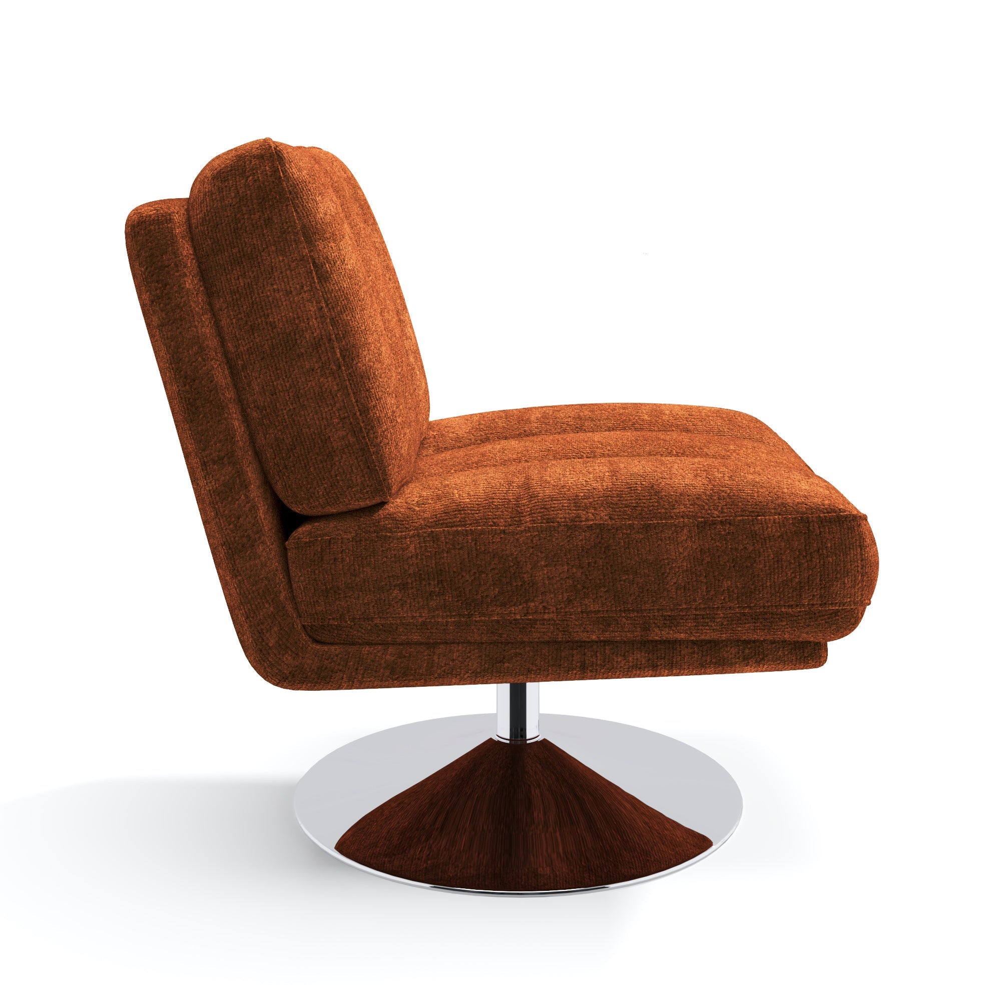 Fauteuil TIMELESS Fluweel met structuur Terracotta
