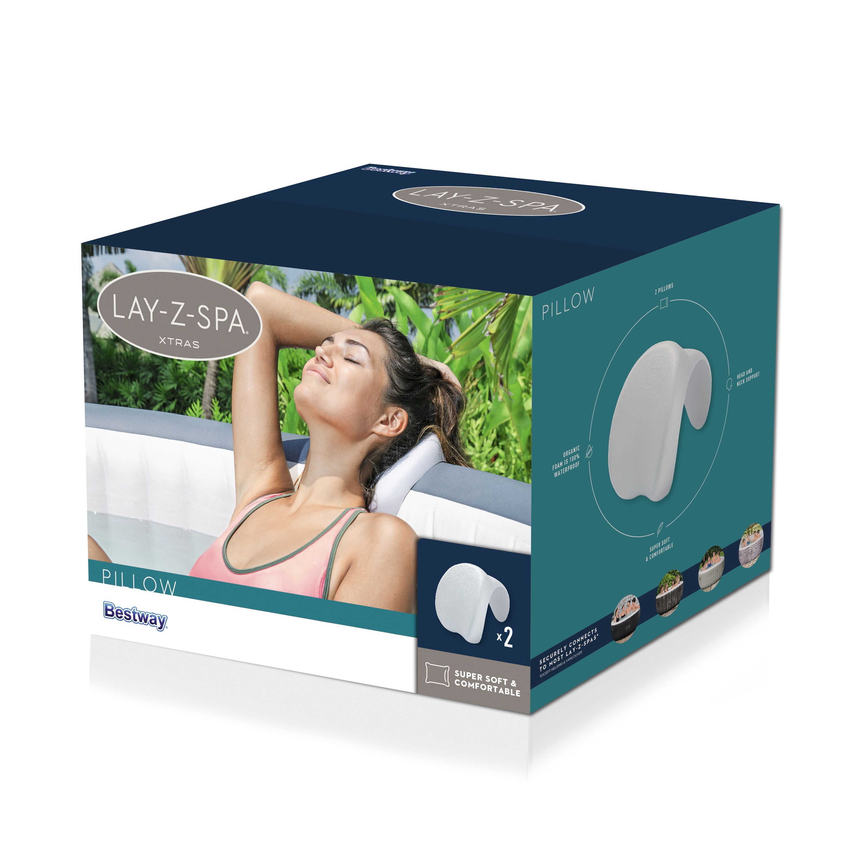 Nackenkissen für Lay-Z-Spa Whirlpool 2er Set