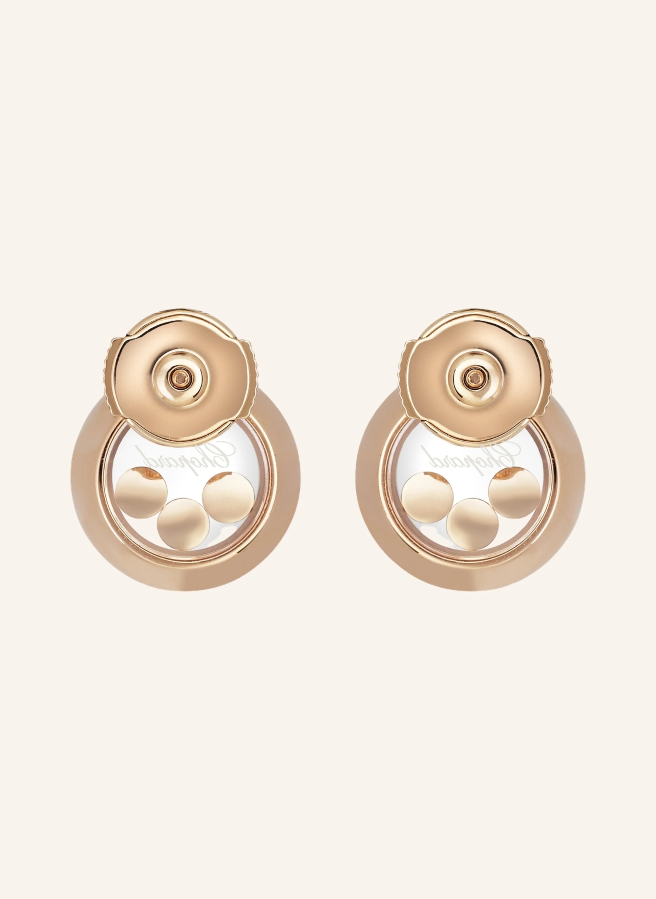 Chopard Ohrring HAPPY DIAMONDS ICONS Ohrringe aus 18 Karat Roségold und Diamanten