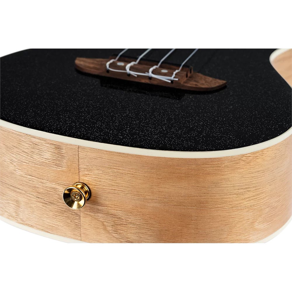 Ortega RUEL-MBK Element Series Concert Size Ukulele Metallic Black concert ukelele met gigbag
