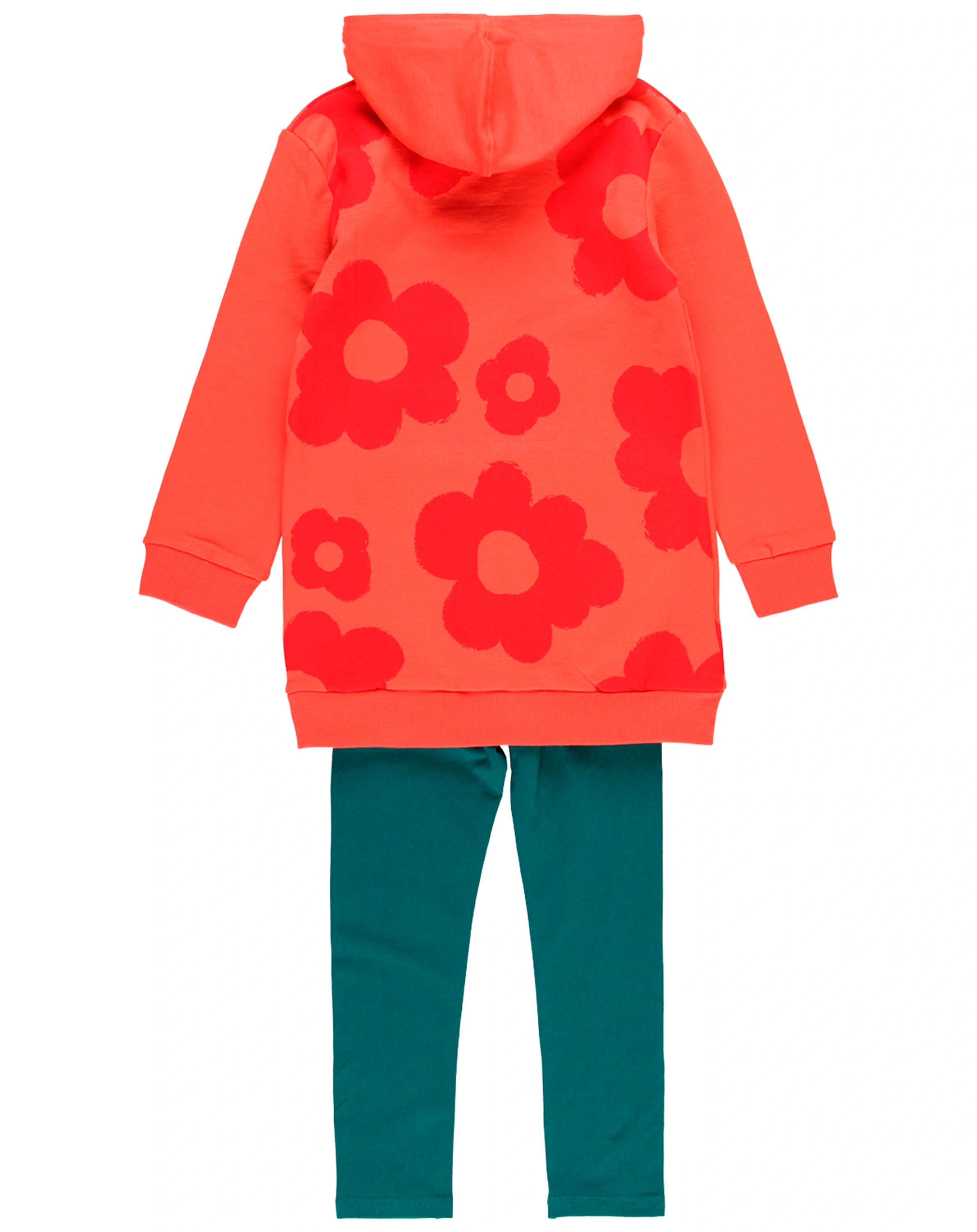 Sweatkleid LIGHT UP mit Leggings in rot