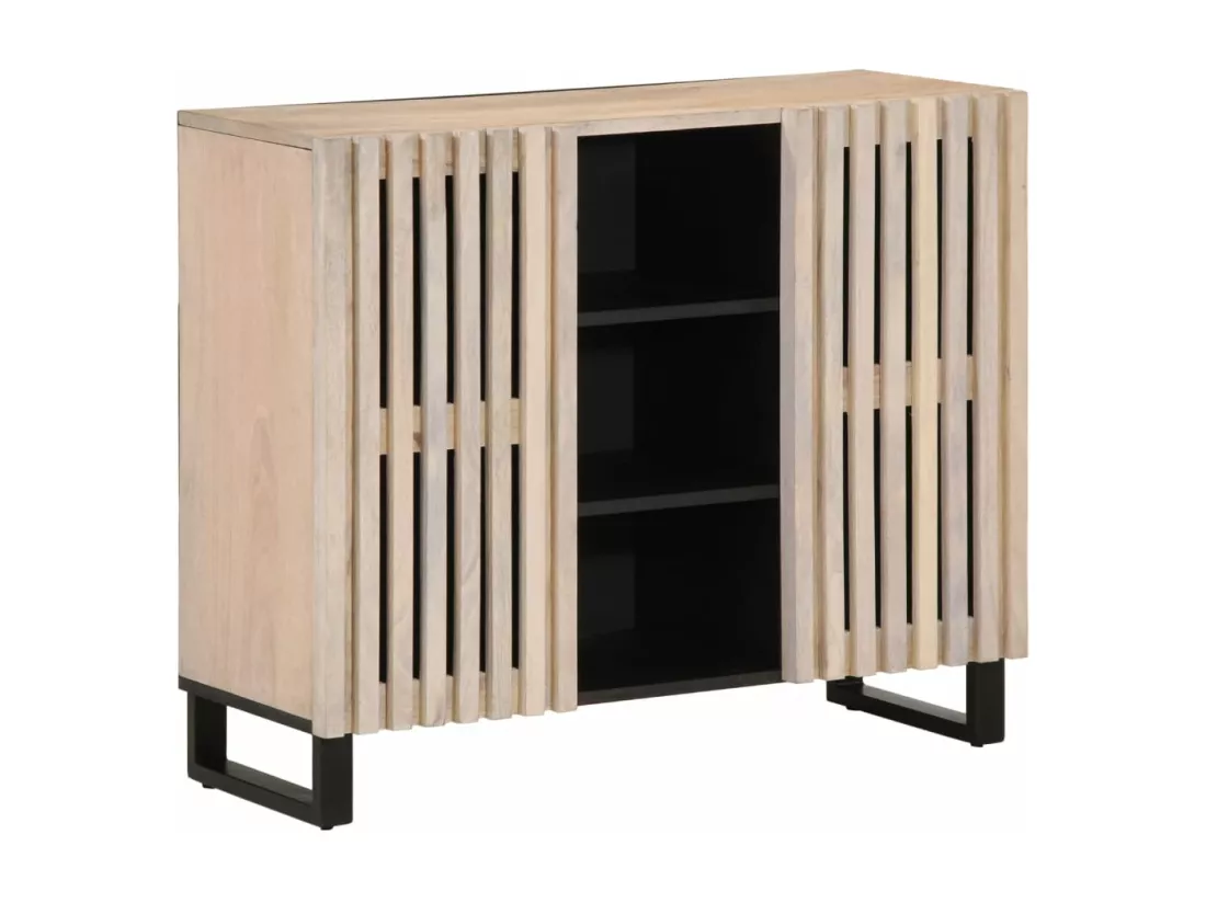 Buffet 90x34x75 cm bois massif de manguier