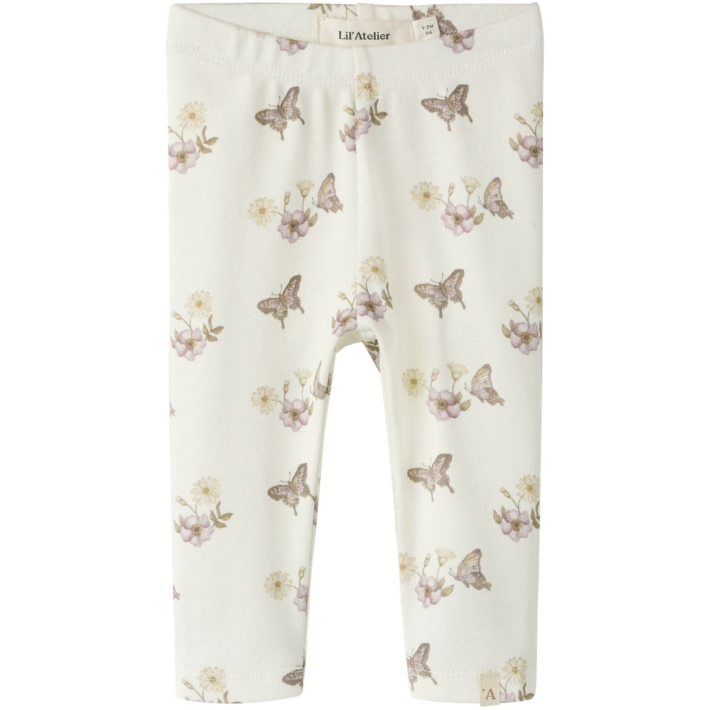 Køb Lil'Atelier Coconut Milk Flower Nbflayo See Slim Leggings Lil