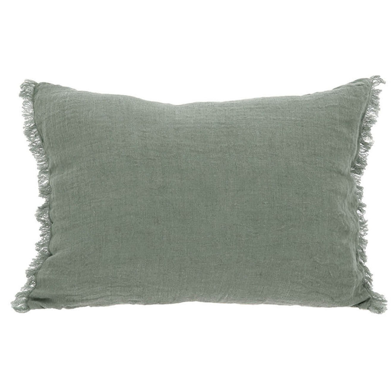 En Fil d'Indienne Housse de coussin Étamine lichen - 40x55 cm