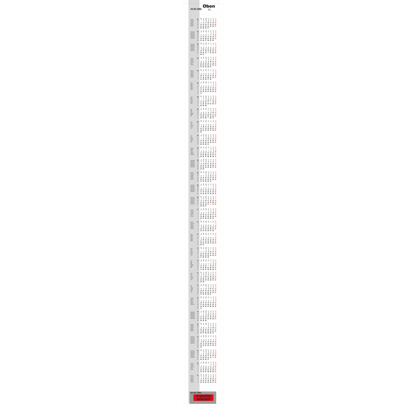 Simplex Simplex Ersatzeinlage für 3-Monats-Tischkalender 2026/2027, 3 Monate / Seite, weiss/grau