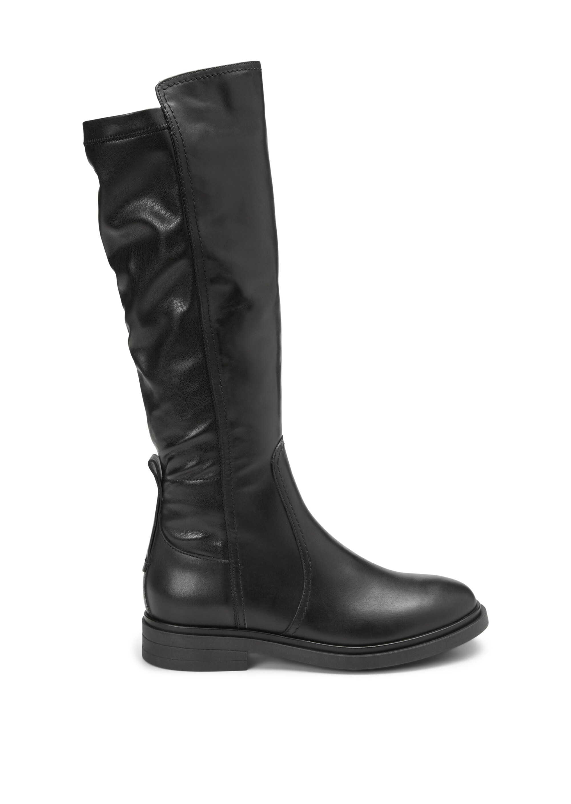 Langschaft-Stiefel aus Rindleder und mit elastischer PU-Rückseite