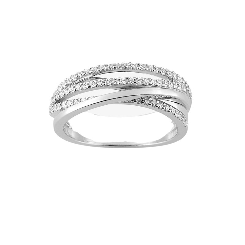 Bague femme - Oxyde de zirconium - Argent 925