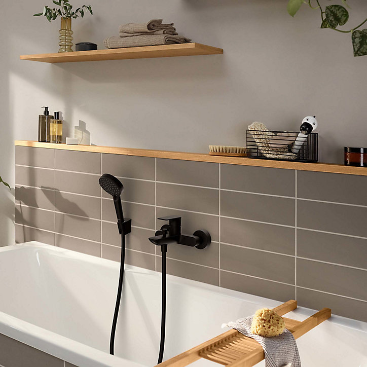 Mitigeur de baignoire Rebris E Noir mat