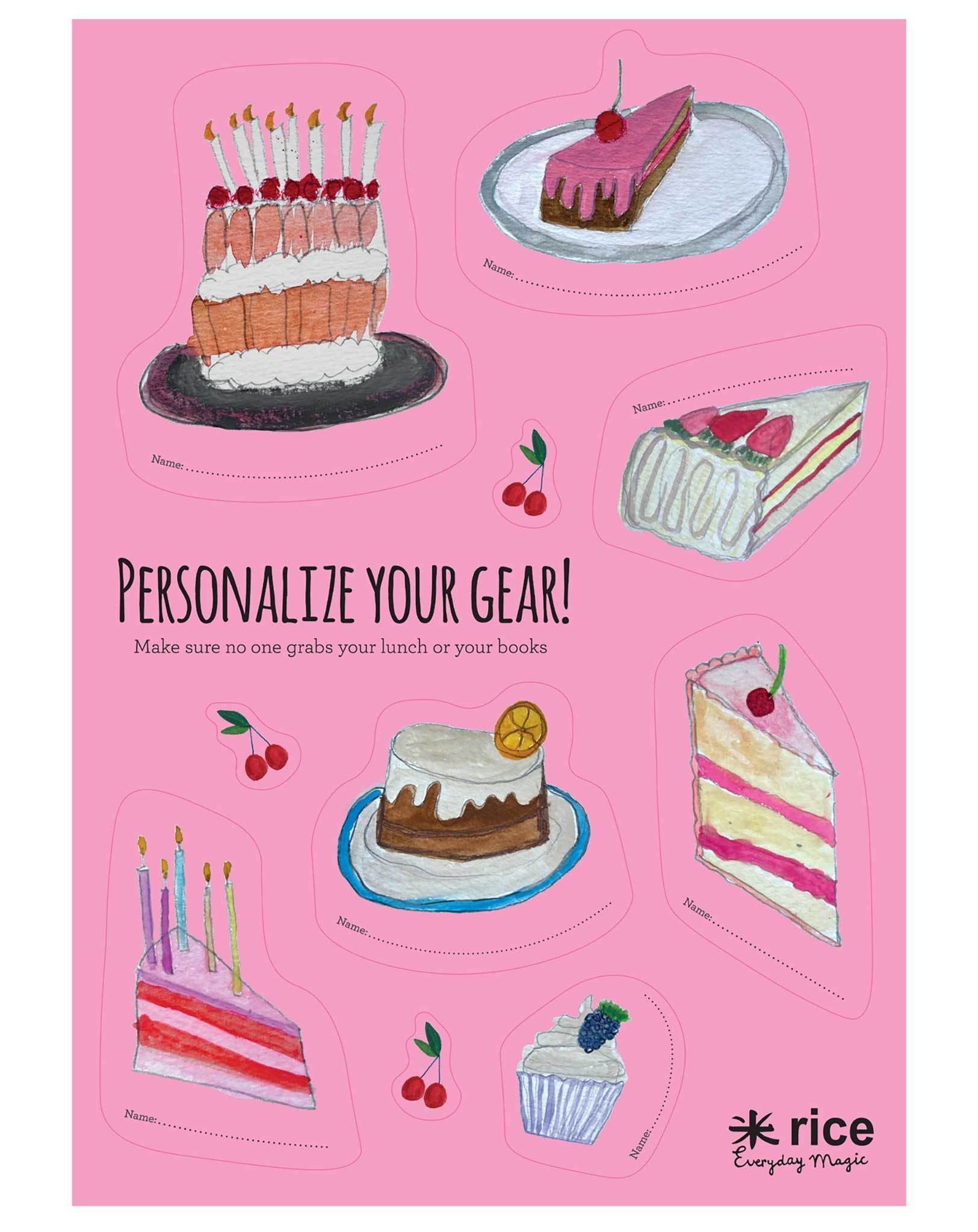Sticker PERSONALIZE YOUR LUNCHBOX - CAKE