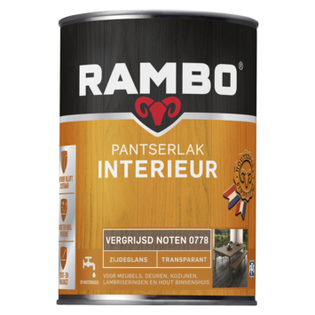 Rambo pantserlak interieur transparant zijdeglans vergrijsd noten 1,25 l