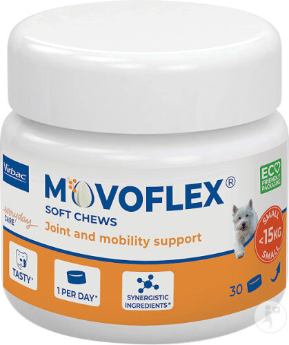 Movoflex Soutien Aux Articulations Et À La Mobilité Chien Jusqu'à 15 kg S 30 Pièces