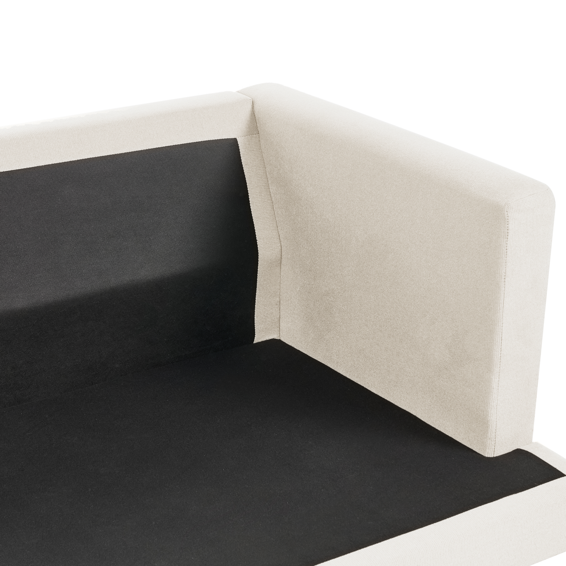Beliani - JARPEN - Driezitsbank - Lichtbeige - Stof