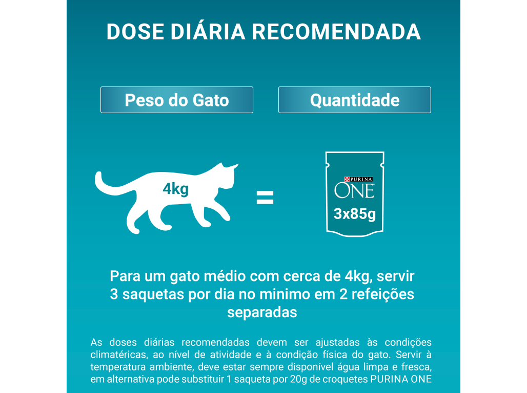 COMIDA HÚMIDA PARA GATO PURINA ONE INDOOR 4X85G
