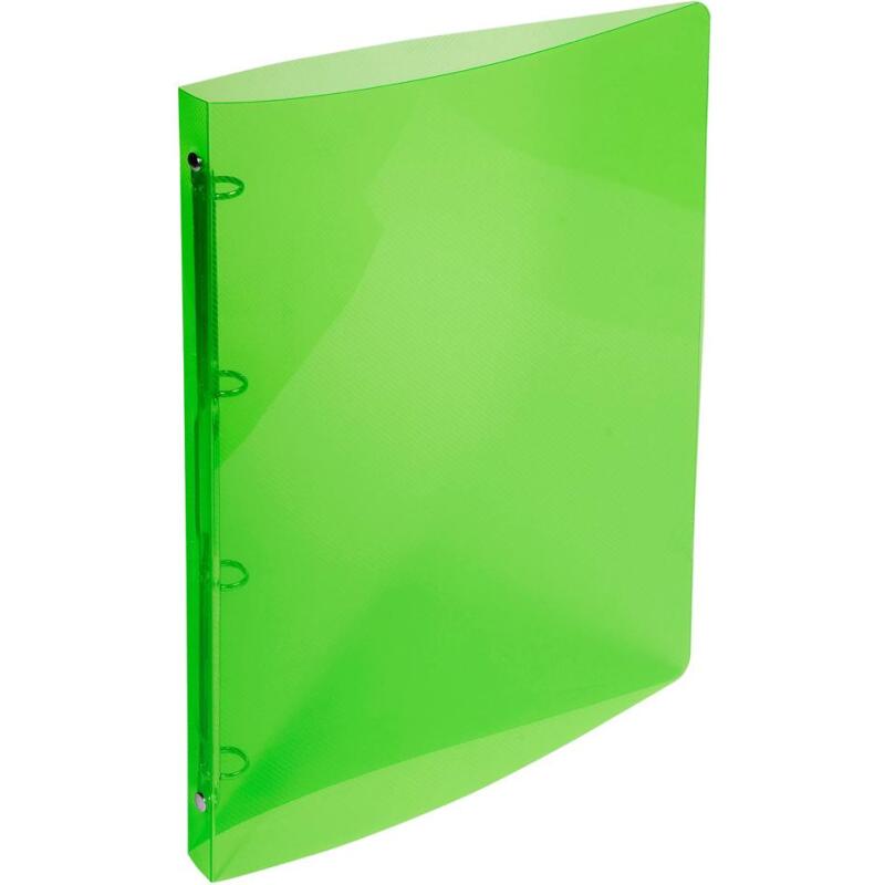 Classeur 4 anneaux plastifié Exacompta Crystal A4 - Dos 2 cm couleurs assorties