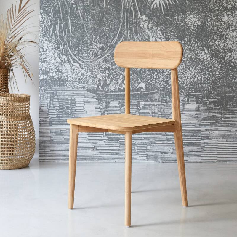 Chaise Jonàk en teck massif
