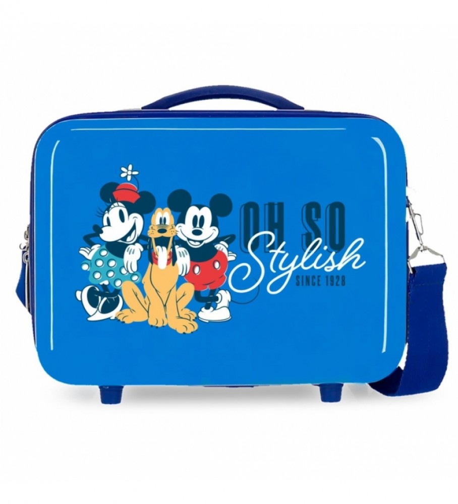 Bolsa Joumma Neceser ABS Mickey & Minnie Oh So Stylish Adaptável azul - 29x21x15cm -