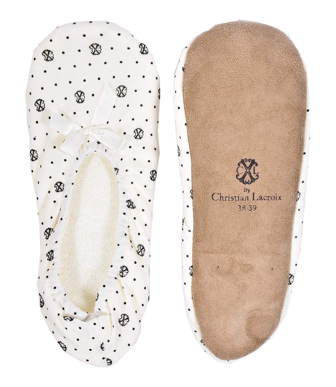 Pantoufles Femme CHRISTIAN LACROIX Confort Premium Ballerine 1286 Ecru