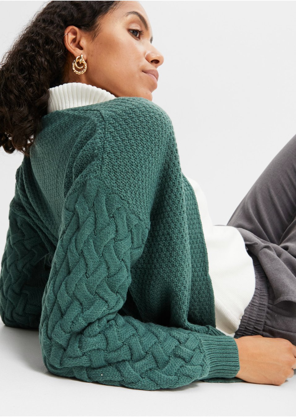 Gilet en maille torsadée