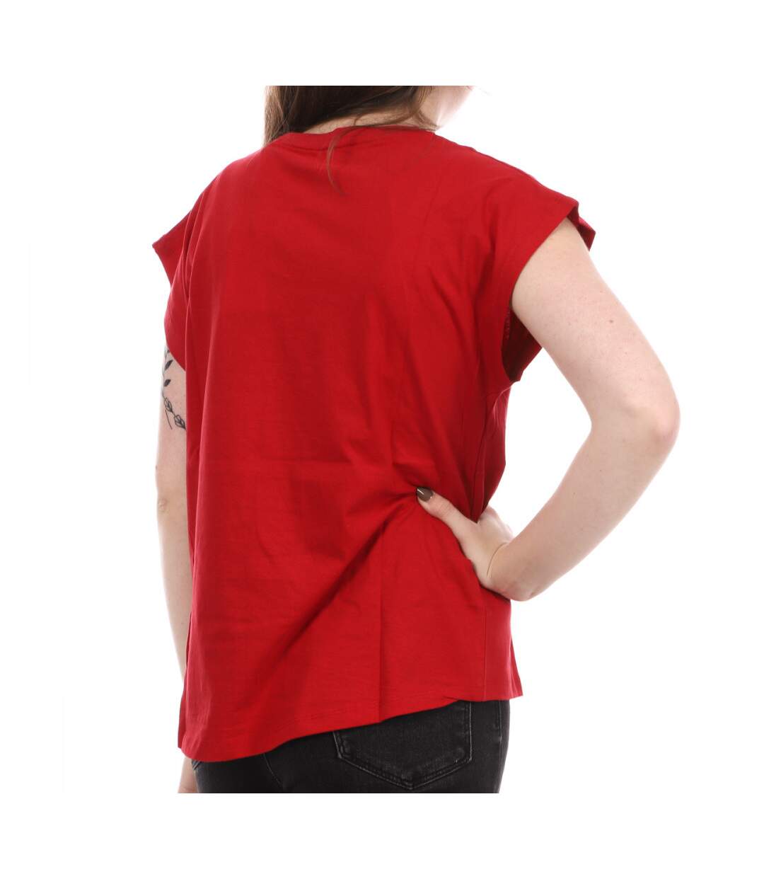 T-shirt Rouge Femme Pepe Jeans Bloom PL504821