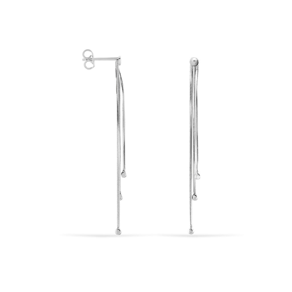 Boucles D'oreilles Pendantes Giorgia Argent Blanc
