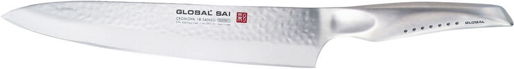 Global SAI-06 Kokkekniv, 25 cm, hamret