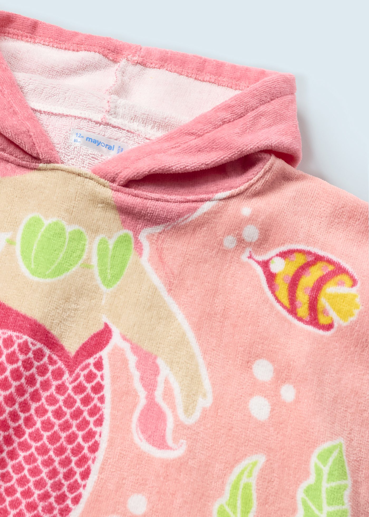 Poncho toalha fantasia de algodão sustentável para bebês