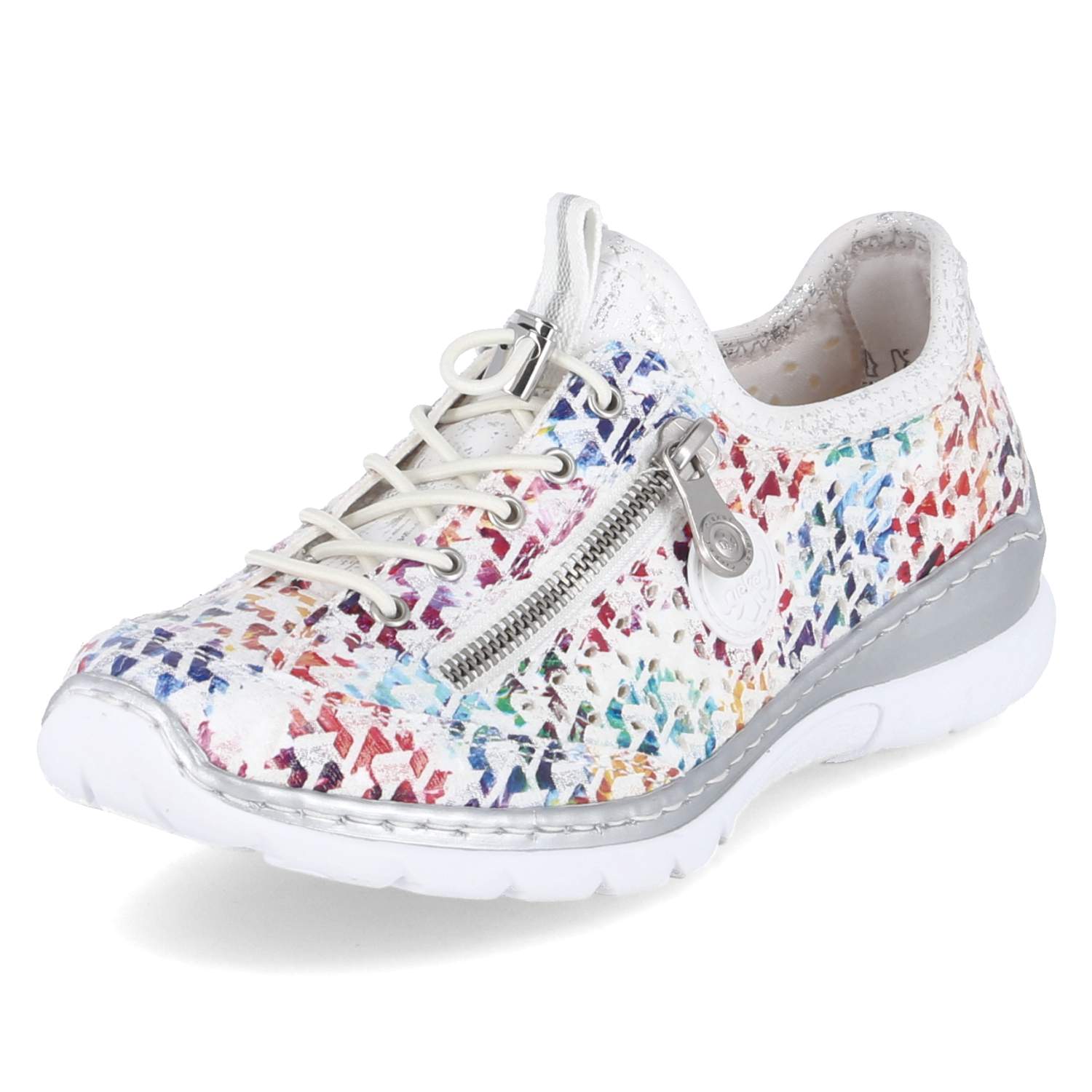 Rieker Slip-On-Sneaker - multi/weiss-silber