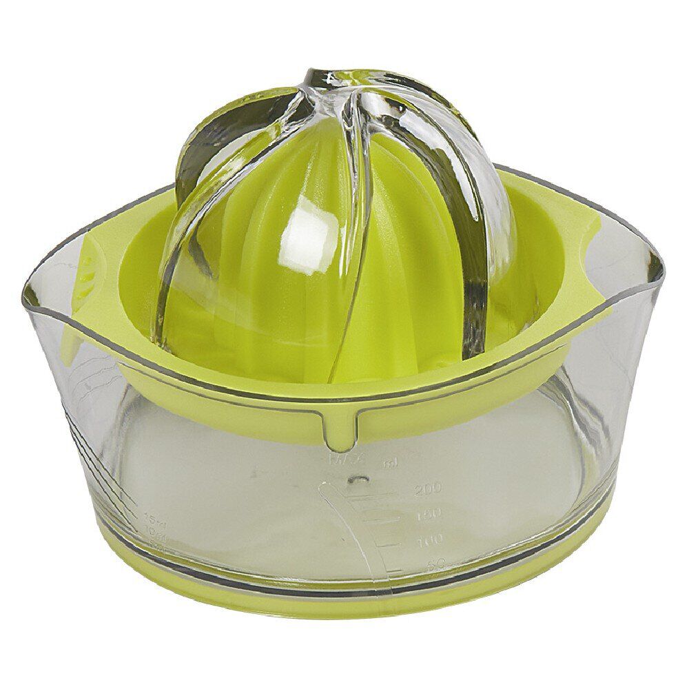 Presse agrumes avec réservoir transparent vert