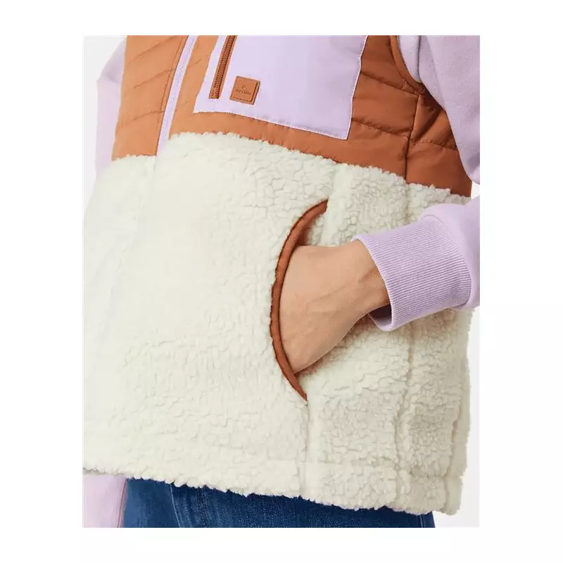 Veste femme RIPCURL Anti-Series Anoeta Fleece Vest Light Brown