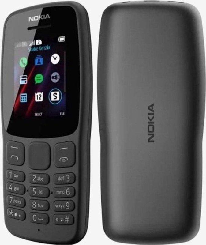 Nokia - 106 Dual Sim - Mobiele Telefoon - Zwart - Inclusief SIM-kaart